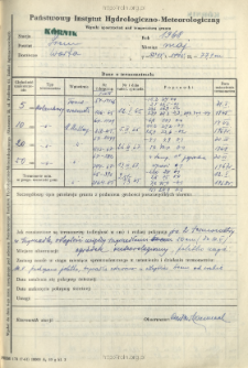 Wyniki pomiar&oacute;w temperatury gruntu. Maj 1968