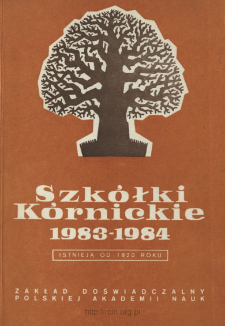 Cennik - katalog drzew i krzewów owocowych i ozdobnych: 1983 - 1984