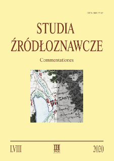Studia Źródłoznawcze = Commentationes T. 58 (2020), Zapiski krytyczne