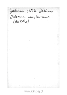 Jabłonna. Files of Czersk district in the Middle Ages. Files of Historico-Geographical Dictionary of Masovia in the Middle Ages