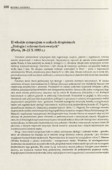 II włoskie sympozjum o ssakach drapieżnych "Biologia i ochrona łasicowatych" (Pavia, 20-22 X 1993 r.)