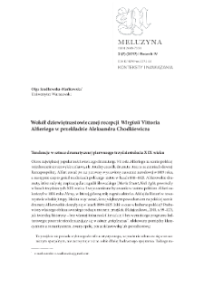 Wok&oacute;ł dziewiętnastowiecznej recepcji "Wirginii" Vittoria Alfieriego w przekładzie Aleksandra Chodkiewicza
