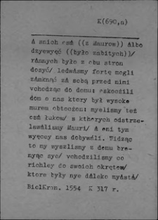 Kartoteka Słownika polszczyzny XVI w.; Źródło; Biel Kron (b. n. os.)