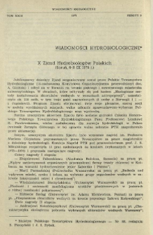 X Zjazd Hydrobiolog&oacute;w Polskich (Toruń, 6-11 IX 1976 r.)