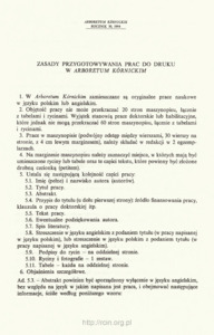 Zasady przygotowywania prac do druku w Arboretum Kórnickim