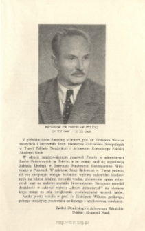 Professor Dr. Zdzisław Wilusz (Posthumous Remembrance)