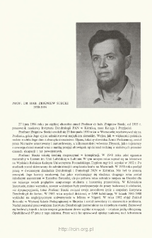 prof. dr hab. Zbigniew Stecki (1930-1994)