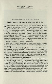 Rare trees and shrubs in the K&oacute;rnik Arboretum