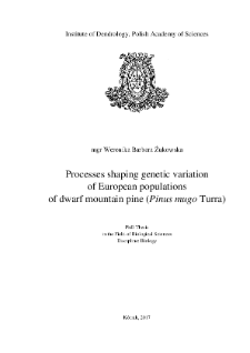Processes shaping genetic variation of European populations of dwarf mountain pine (Pinus mugo Turra)