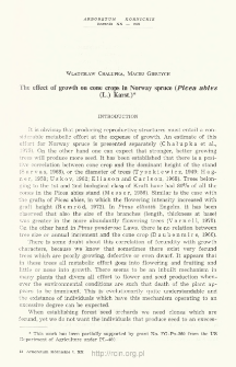 The effect of growth on cone crops in Norway spruce (Picea abies (L.) Karst.)