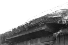 Eaves above a doors of a barn