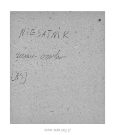Niesatnik. Files of Czersk district in the Middle Ages. Files of Historico-Geographical Dictionary of Masovia in the Middle Ages