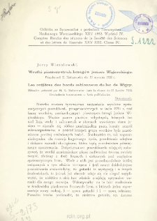 Wrotki piaszczystych brzegow jeziora Wigierskiego : [streszczenie]