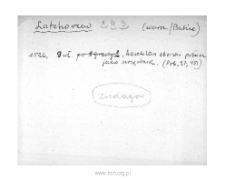 Latchorzew. Kartoteka powiatu warszawskiego w średniowieczu. Kartoteka Słownika historyczno-geograficznego Mazowsza w średniowieczu
