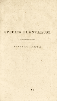 Species plantarum. T. 4, ps 1