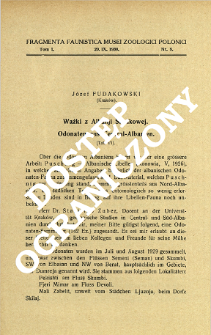 Ważki Albanji Środkowej = Odonaten aus Central-Albanien