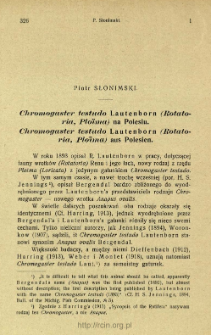 Chromogaster testudo Lautenborn (Rotatoria, Plo&iuml;ma) na Polesiu = Chromogaster testudo Lautenborn (Rotatoria, Plo&iuml;ma) aus Polesien