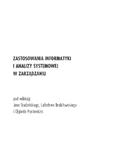 Zastosowania informatyki i analizy systemowej w zarządzaniu * Modele, techniki i systemy zarządzania w projektach badawczych i celowych KBN * Powodzenia i niepowodzenia wdrażania projekt&oacute;w reorganizacji proces&oacute;w biznesowych