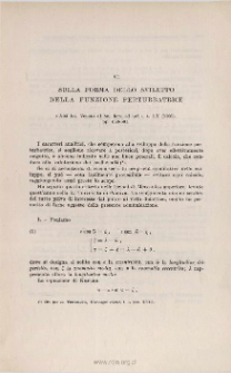Sulla forma dello sviluppo della funzione perturbatrice. «Atti Ist. Veneto di Sc., Lett. ed Arti », t. LX (1901), pp. 653-661