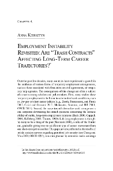 Employment instability revisited: are “Trash Contracts” affecting long-term career trajectories?