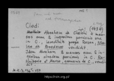 Clodi. Files of Rozan district in the Middle Ages. Files of Historico-Geographical Dictionary of Masovia in the Middle Ages