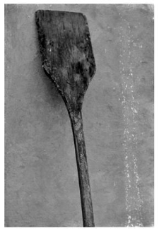 A bread oven shovel