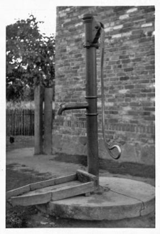 A well with a pump