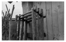A wooden structure placed on a sleigh