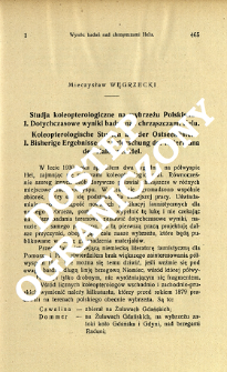 Studja koleopterologiczne na wybrzeżu Polskiem. 1, Dotychczasowe wyniki badań nad chrząszczami Helu = Koleopterologische Studien am der Ostseek&uuml;ste. 1, Bisherige Ergebnisse der Erforschung der K&auml;ferfauna der Halbinsel Hel /