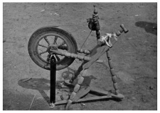 A spinning wheel