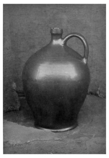 A stoneware bottle