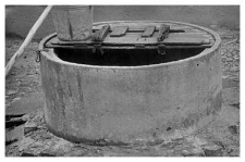 A well with a manual lift