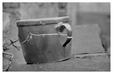 A stoneware pot