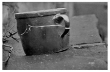 A stoneware pot