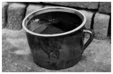 A stoneware pot