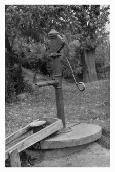 A well with a pump