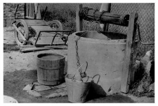 A well with a winch