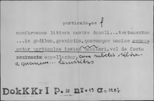 Kartoteka Słownika Łaciny Średniowiecznej; particula - patenca