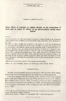 Some effects of exposure to sulphur dioxide on the metabolism of Scots pine in winter. II. Effects on the photosythetic carbon metabolism