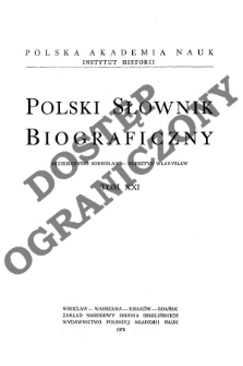 Polski słownik biograficzny T. 21 (1976), Mieroszewski Sobiesław - Morsztyn Władysław, Część wstępna