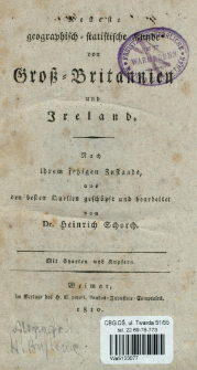 Neueste geographisch-statistiche Kunde von Gro&szlig;-Britannien und Ireland