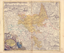 Saxoni&aelig; Tractus Ducatum Magdeburgensem cum suo Circulo Salico Princ: Anhaltinum Halberstadiensem finitimarumq. Regionum Electoratus nempe Brandenburg: Saxoni&aelig; Ducatus Brunsvicensis etc. Partes Ostendens
