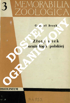 Złoty wiek ornitologii polskiej