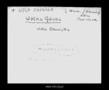 Wolka Gorska. Files of Warsaw district in the Middle Ages. Files of Historico-Geographical Dictionary of Masovia in the Middle Ages