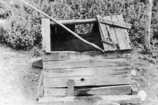A well with a manual lift