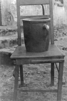 A stoneware pot