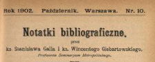Notatki Bibliograficzne 1902 N.10