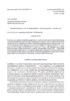 UE terminology and bruxellisms: evolution