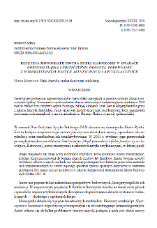 A review of the monograph The Vowels in the Dialects of Upper Silesia and in the contemporary Polishlanguage. Comparison with the Use of Acoustic and Articulation Data by Piotr Rybka