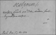 Kartoteka Słownika Łaciny Średniowiecznej; scalprum - scintillula